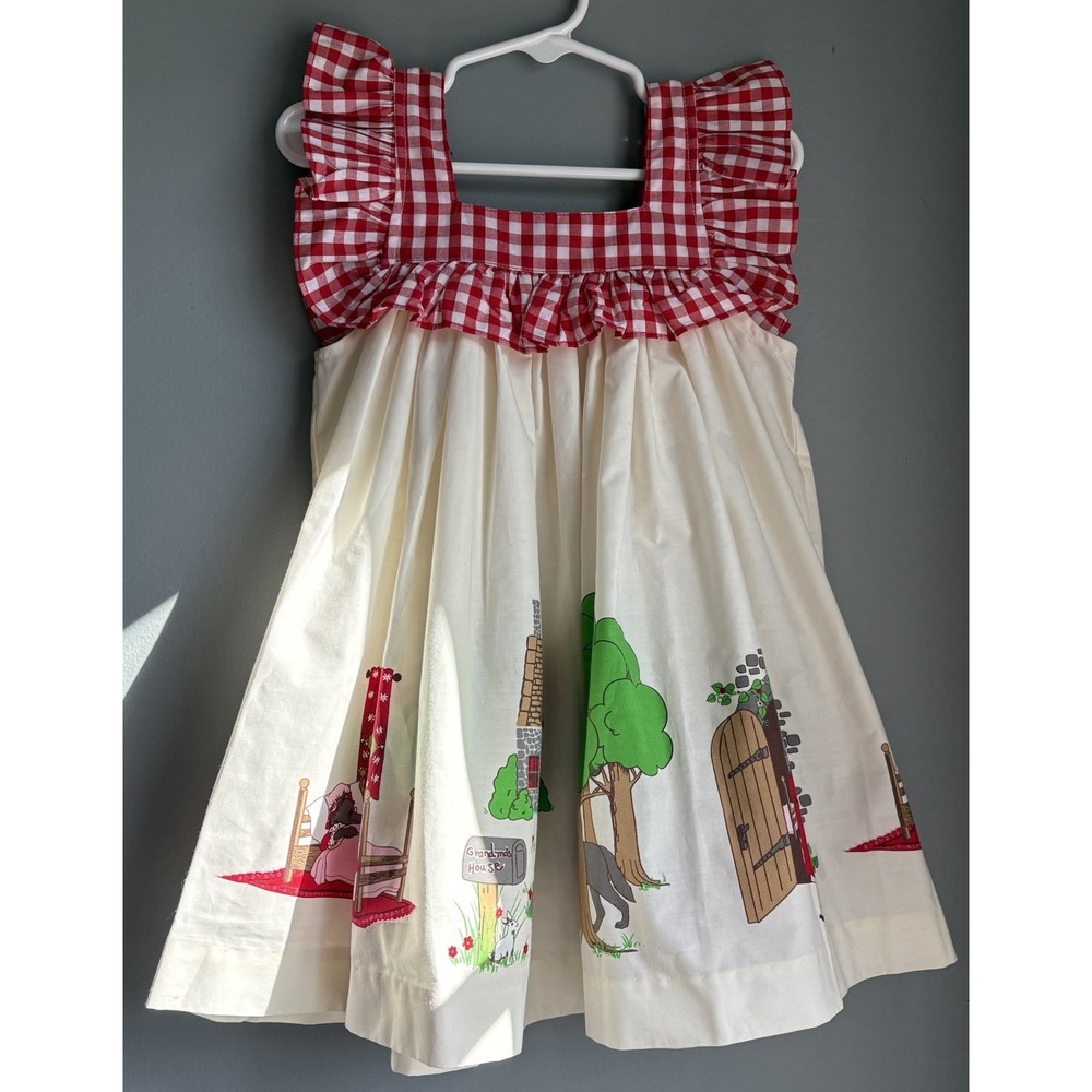 Eleanor Rose Little Red Riding Hood Lacey Dress Size 3/4 Cottagecore